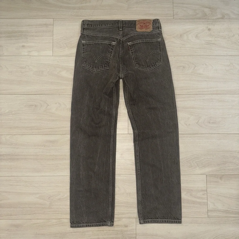 Vintage 90s Y2K Levi's 501 Brown‎ Denim Straight Leg Jeans Size 31x29 Faded